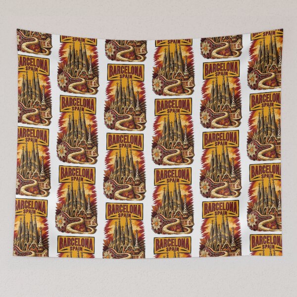 Item preview, Barcelona Spain Vintage Travel Tourism designed and sold by TravelersGems.