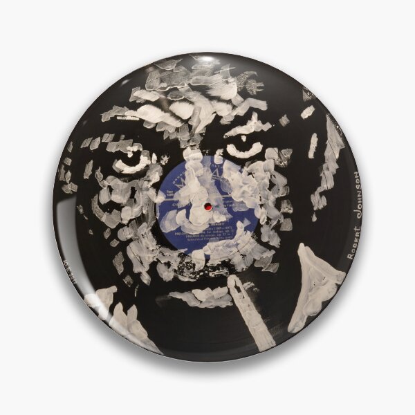 Item preview, Robert Johnson King of Delta Blues Legend Portrait Painted on Vinyl Record Wall Art – Facevinyl #53 designed and sold by Yurii Yermolenko.