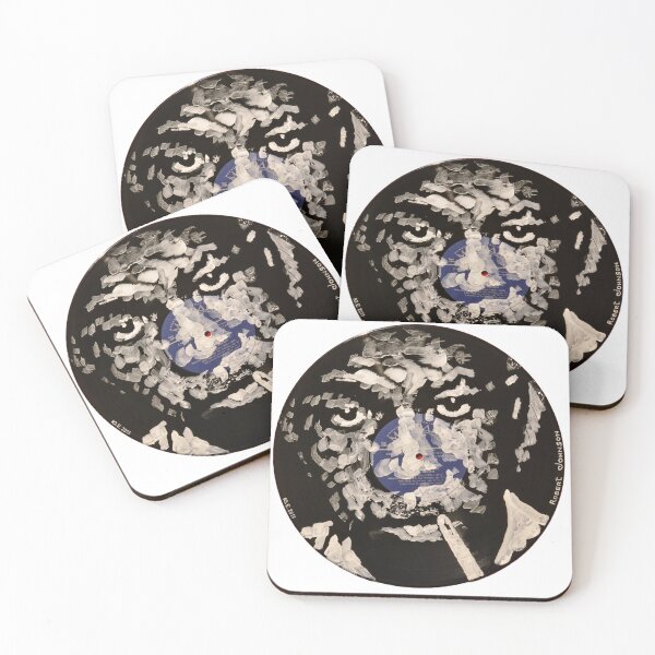 Item preview, Robert Johnson King of Delta Blues Legend Portrait Painted on Vinyl Record Wall Art – Facevinyl #53 designed and sold by Yurii Yermolenko.