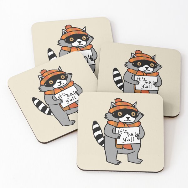 Item preview, Its Fall Yall say Cute Raccoon designed and sold by ellenhenry.