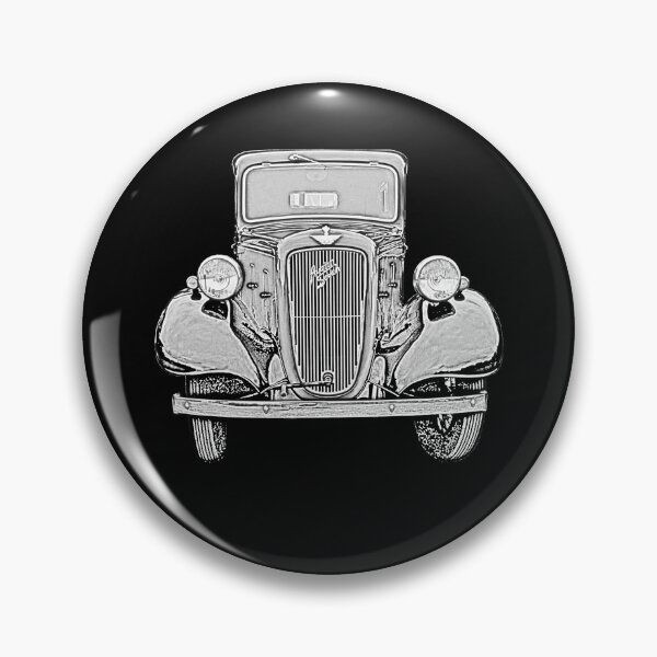 Item preview, Austin Seven Ruby vintage British classic car monochrome designed and sold by soitwouldseem.