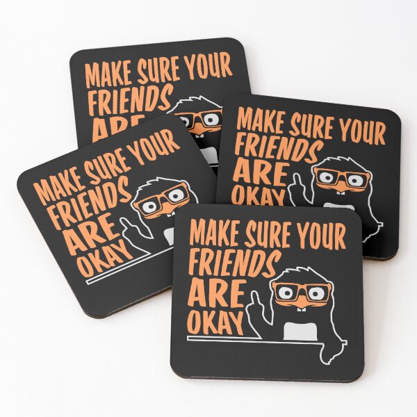 Item preview, Make Sure Your Friends Are Okay Mental Health Logo designed and sold by shirt-o-mat.
