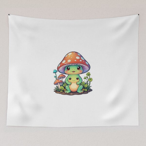 Item preview, Cottagecore Mushroom Character Holographic Rainbow Style – Mushroom lover gift designed and sold by michallechowicz.