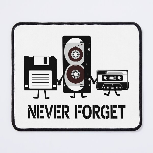 Item preview, Never Forget Retro Floppy Disk VHS Cassette Funny Gift designed and sold by ScienceCorner.