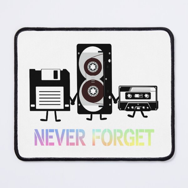 Item preview, Never Forget Retro Floppy Disk VHS Cassette Funny Gift designed and sold by ScienceCorner.