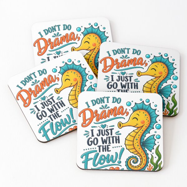 Item preview, Funny Seahorse Go With The Flow designed and sold by Everyday Smile Studio.