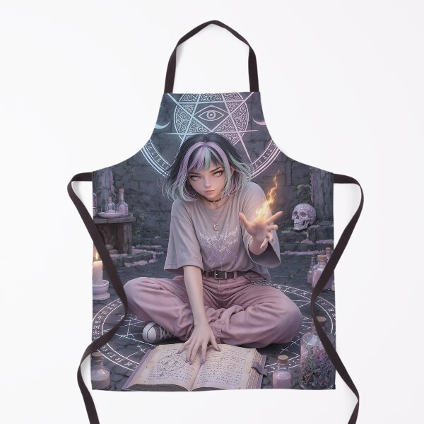 Item preview, Pastel Goth Witch with Magic Flame designed and sold by litleelseart.