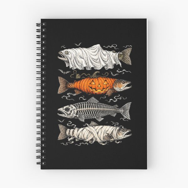 Item preview, Halloween Fish Ghost Pumpkin Skeleton Mummy Funny Fishing designed and sold by SamWoodrt.