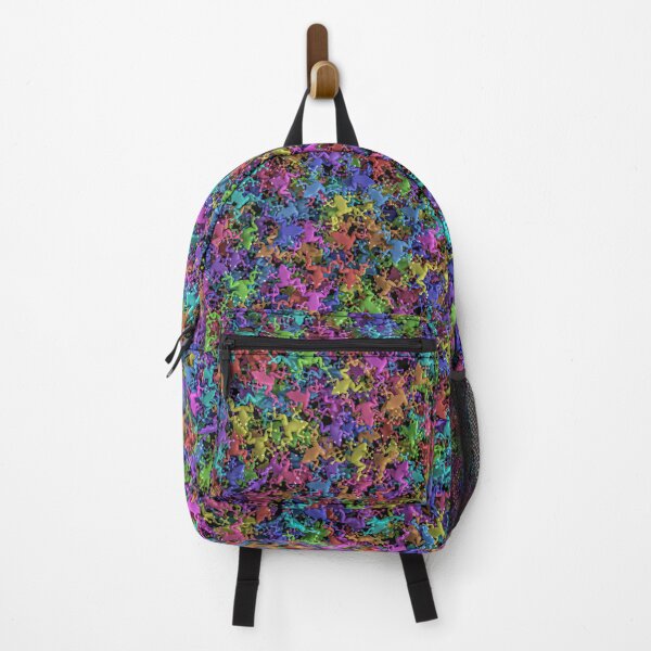 Item preview, Crowd of multicolored 3D frogs, psychedelic mograph pattern designed and sold by Keltoi-art.