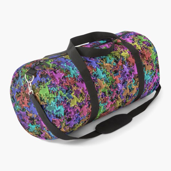 Item preview, Crowd of multicolored 3D frogs, psychedelic mograph pattern designed and sold by Keltoi-art.