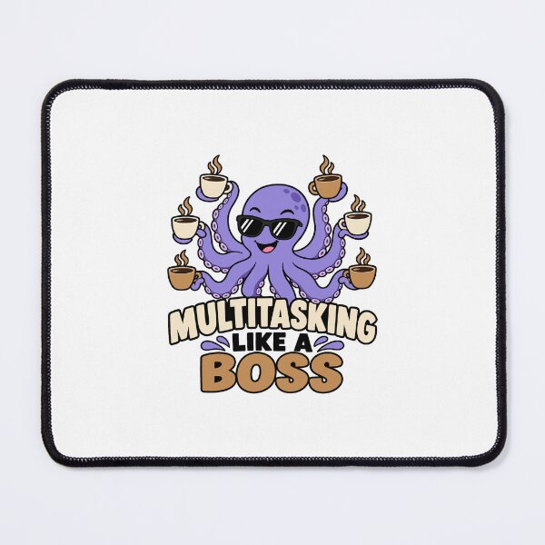 Item preview, Multitasking Like A Boss - Funny Octopus Design designed and sold by ElKesslassy Daniel.