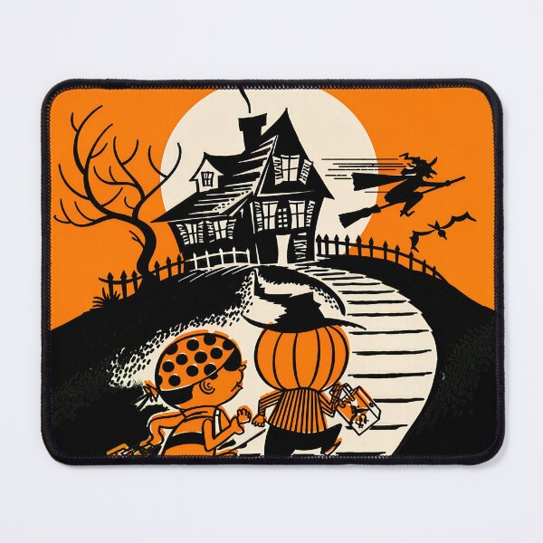 Item preview, Vintage Trick or Treat Kids Haunted House Silhouette designed and sold by ZEtexaxe.