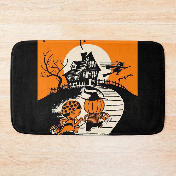 Item preview, Vintage Trick or Treat Kids Haunted House Silhouette designed and sold by ZEtexaxe.
