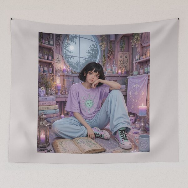 Item preview, Pastel Goth Witch’s Cozy Magic Room designed and sold by litleelseart.