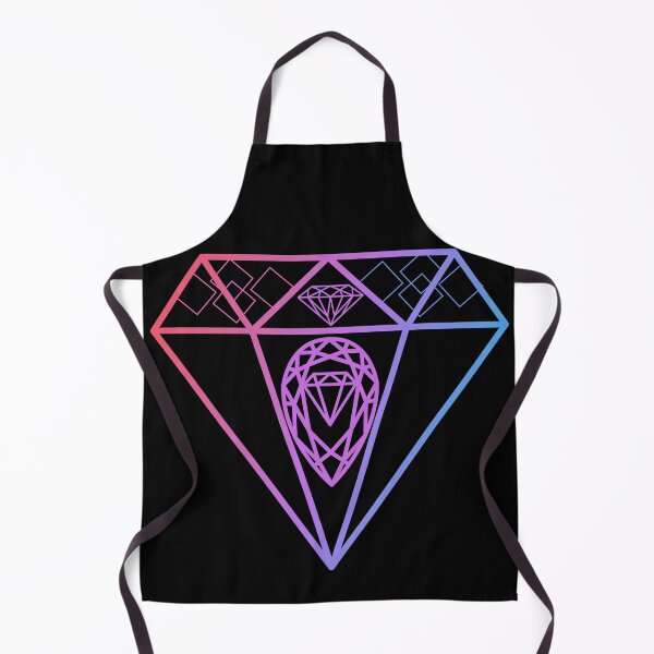Aperçu de l'œuvre Diamant géométrique néon – Rose Violet Bleu créée et vendue par SkymarArt.