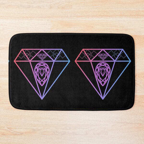 Item preview, Neon Geometric Diamond – Pink Purple Blue designed and sold by SkymarArt.
