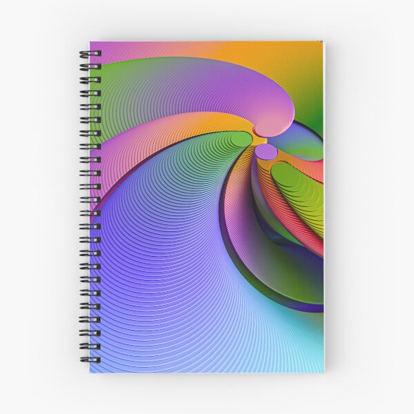 Item preview, 3D rainbow spiral colorful discs swirl designed and sold by Keltoi-art.