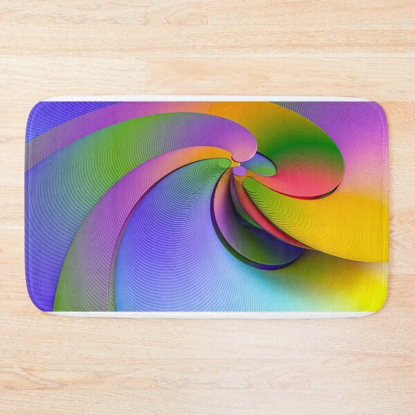 Item preview, 3D rainbow spiral colorful discs swirl designed and sold by Keltoi-art.