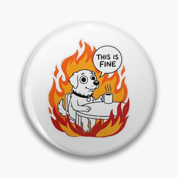 Item preview, White Golden Retriever Fire Chaos Comic Illustration designed and sold by Flying Doggo.
