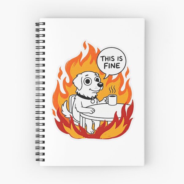 Item preview, White Golden Retriever Fire Chaos Comic Illustration designed and sold by Flying Doggo.