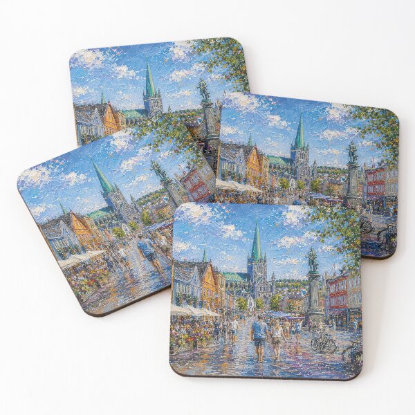 Item preview, Trondheim, Norway – a painting of a summer day in this beautiful Scandinavian city. designed and sold by GalleryKauffeld.