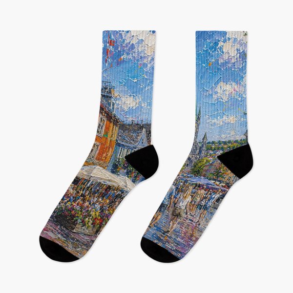 Item preview, Trondheim, Norway – a painting of a summer day in this beautiful Scandinavian city. designed and sold by GalleryKauffeld.
