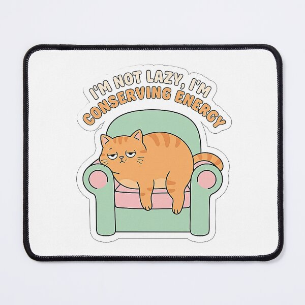 Item preview, Orange Cat Not Lazy Conserving Energy Funny designed and sold by TandCDesign.