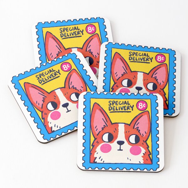 Item preview, Corgi Postage Stamp Special Delivery Art designed and sold by SayMaria.