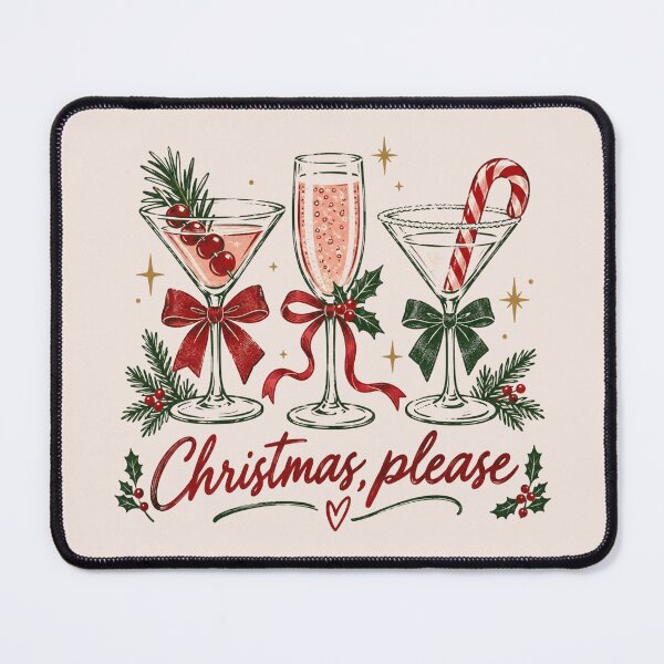 Item preview, Christmas Please, Holiday Martini Cocktail, Funny Christmas Party Quote, Festive Cocktail Lover, Retro Xmas Party Gift designed and sold by Quiajia.