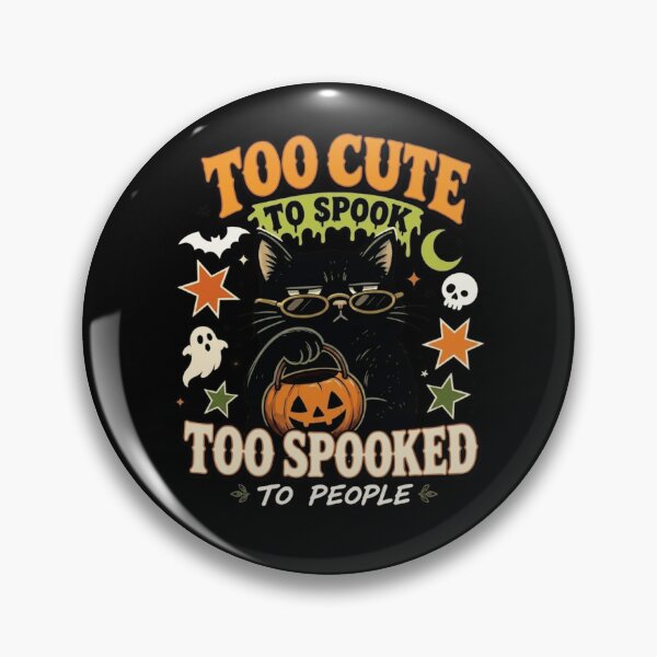 Item preview, Too Cute To Spook Too Spooked To People Funny Introvert Black Cat Halloween designed and sold by haitrieuic96.