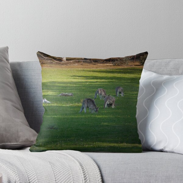 Item preview, Eastern Grey Kangaroos Grazing at Dusk – Fine Art Print designed and sold by MinzMarchStudio.