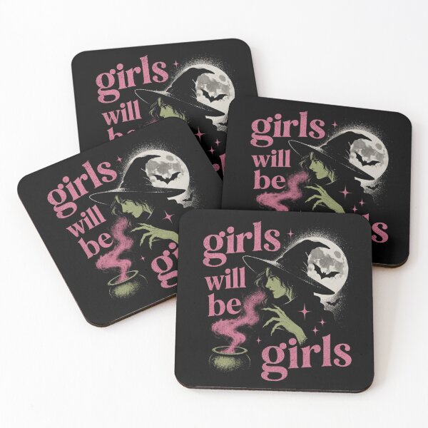 Item preview, Girl Will Be Girls Female Witch Funny Feminist designed and sold by Blok45.