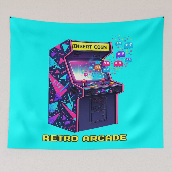 Item preview, Retro Arcade Machine Neon Synthwave Art designed and sold by FABIOLA1970.