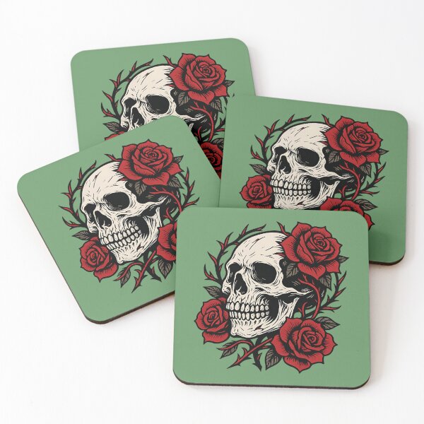 Item preview, Gothic Skull And Red Roses Romance designed and sold by MarCinu Art.