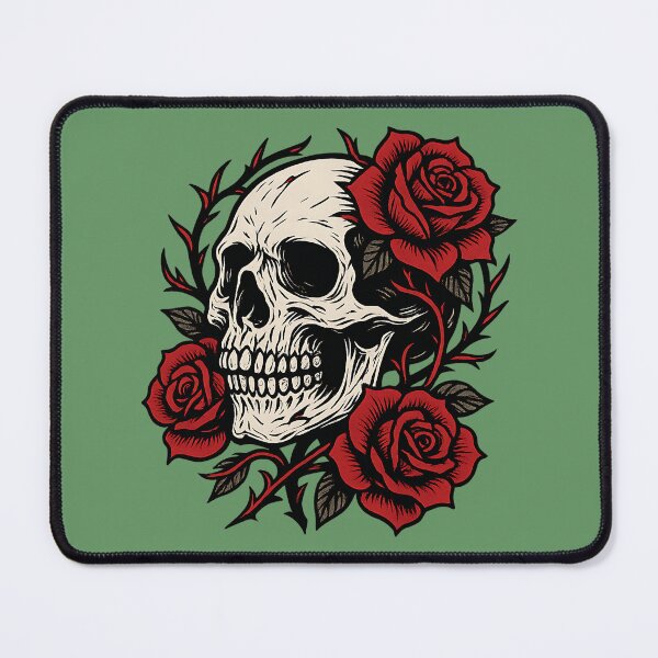Item preview, Gothic Skull And Red Roses Romance designed and sold by MarCinu Art.