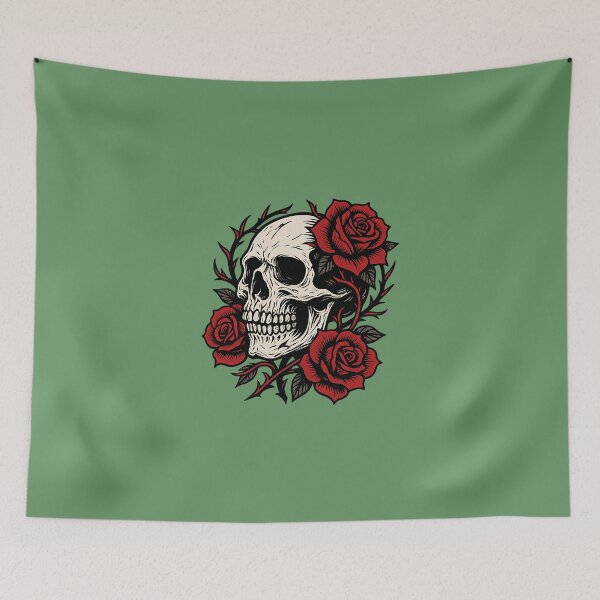 Item preview, Gothic Skull And Red Roses Romance designed and sold by MarCinu Art.
