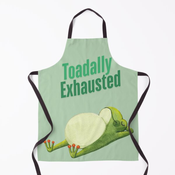 Item preview, Toadally Exhausted Funny Frog Pun Design designed and sold by BoldPowStudio.