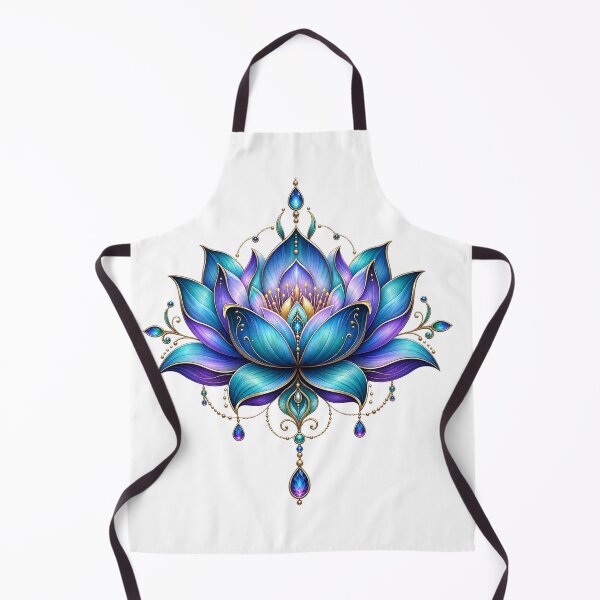 Item preview, Ornamental lotus mandala in blue and violet, Asian style designed and sold by Kallandra.