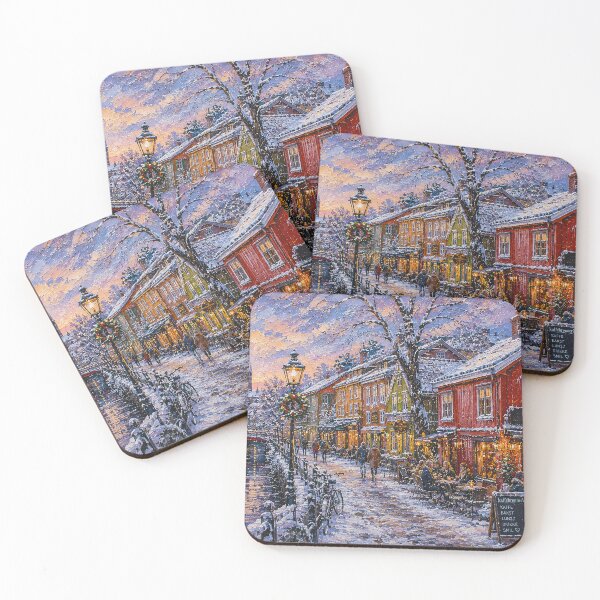 Item preview, Winter in Bakklandet, Trondheim painting, Norway – A Beautiful city in Scandinavia. designed and sold by GalleryKauffeld.