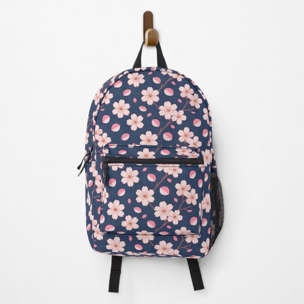 Item preview, Estampado de flores de cerezo sobre fondo azul designed and sold by DesignedOutside.