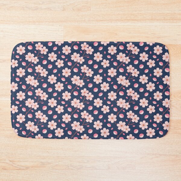 Item preview, Cherry Blossom Pattern on Blue Background designed and sold by DesignedOutside.