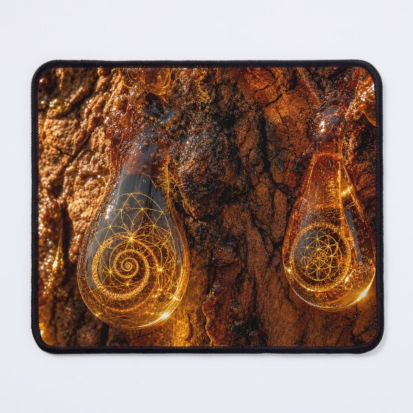 Item preview, Golden Resin Amber Sacred Geometry Drops | Microcosmos designed and sold by monkeybusiness.pt.