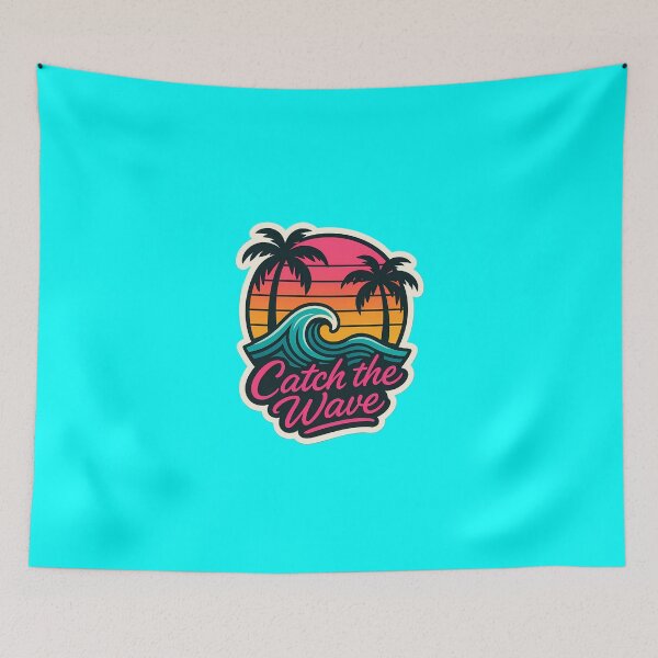 Item preview, Catch The Wave Retro Eighties Surf designed and sold by MarCinu Art.