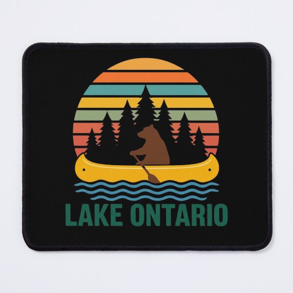 Item preview, Lake Ontario Bear Canoeing Vintage Retro Sunset Great Lakes Souvenir designed and sold by haitrieuic96.
