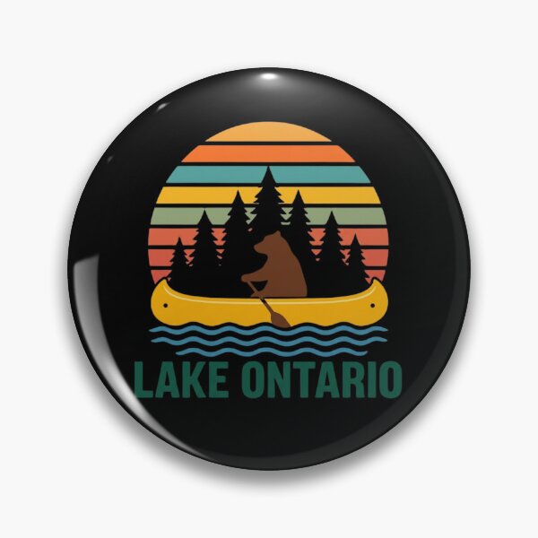 Item preview, Lake Ontario Bear Canoeing Vintage Retro Sunset Great Lakes Souvenir designed and sold by haitrieuic96.