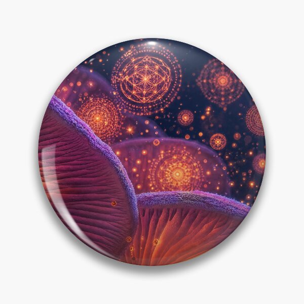 Item preview, Glowing Mushrooms Sacred Geometry Spores | Microcosmos designed and sold by monkeybusiness.pt.