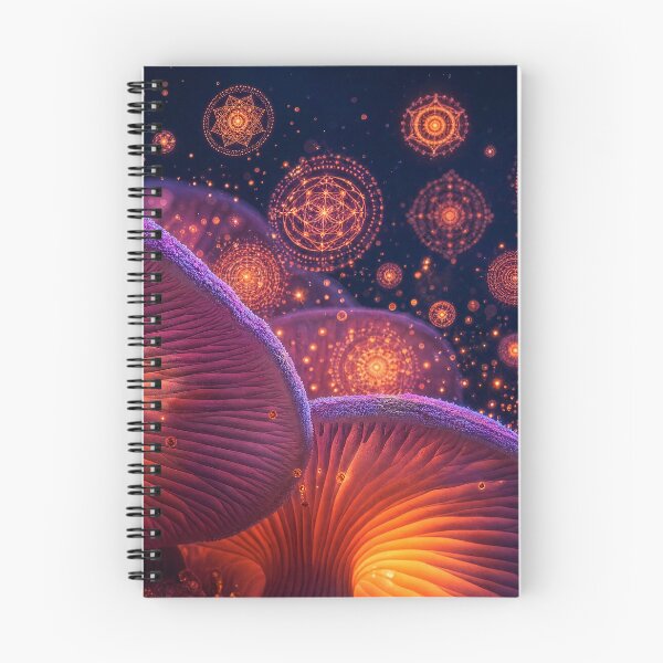 Item preview, Glowing Mushrooms Sacred Geometry Spores | Microcosmos designed and sold by monkeybusiness.pt.