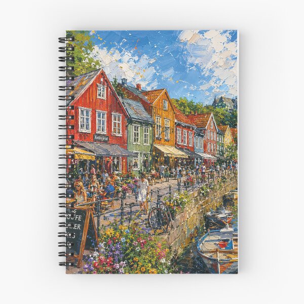 Item preview, Trondheim, Norway – a painting of a summer day in this beautiful Scandinavian city. designed and sold by GalleryKauffeld.