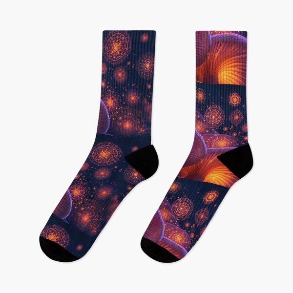 Item preview, Glowing Mushrooms Sacred Geometry Spores | Microcosmos designed and sold by monkeybusiness.pt.