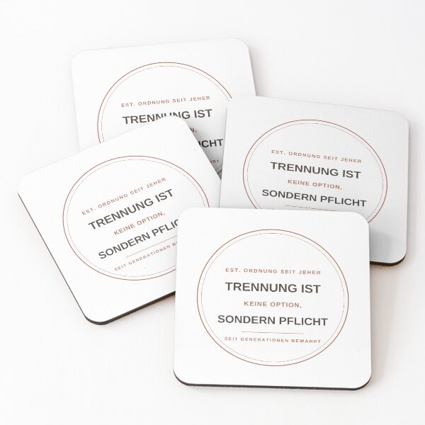 Item preview, Separation is not an option, but a duty – Waste separation retro badge designed and sold by geschenke für alle.